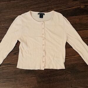 Christian Lacroix Beige Ribbed Cardigan